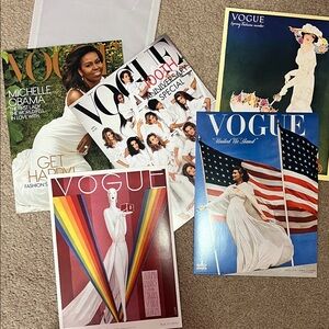 Vogue Art Posters - Red, Blue, White Collection